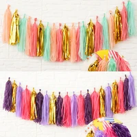 20pcs party wedding decoration paper tassel garland bride hanging mermaid party supplies party birthday baby shower decoration