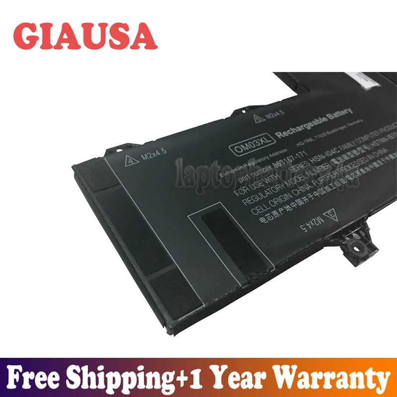 GIAUSA Новый 11 55 V 57Wh OM03XL Аккумулятор для HP EliteBook X360 1030 G2 HSTNN-IB70 863167-1B1 серии | Компьютеры