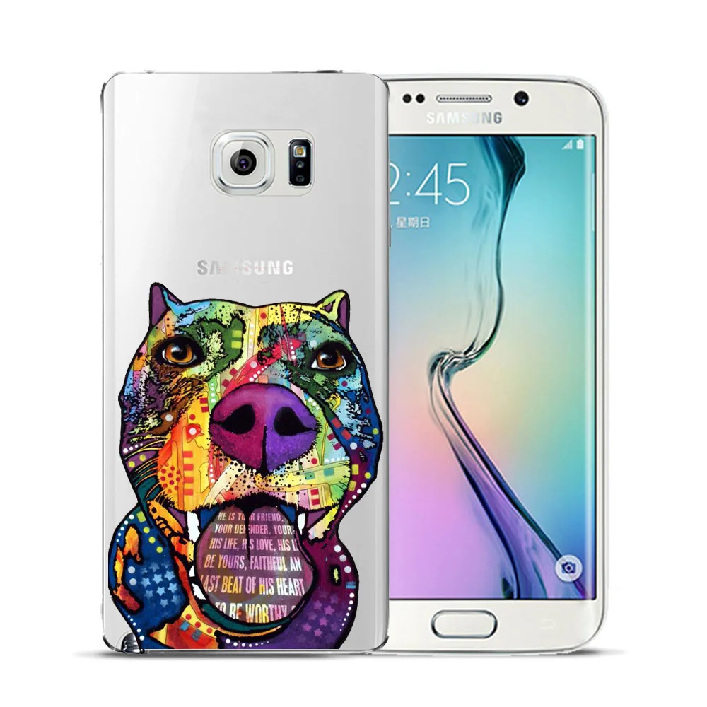 Твердый чехол питбуль бульдог для Samsung Galaxy J1 J3 J5 J7 2016 2017 Prime J4 J6 J8 2018 Note 4 5 8 9|Бамперы|