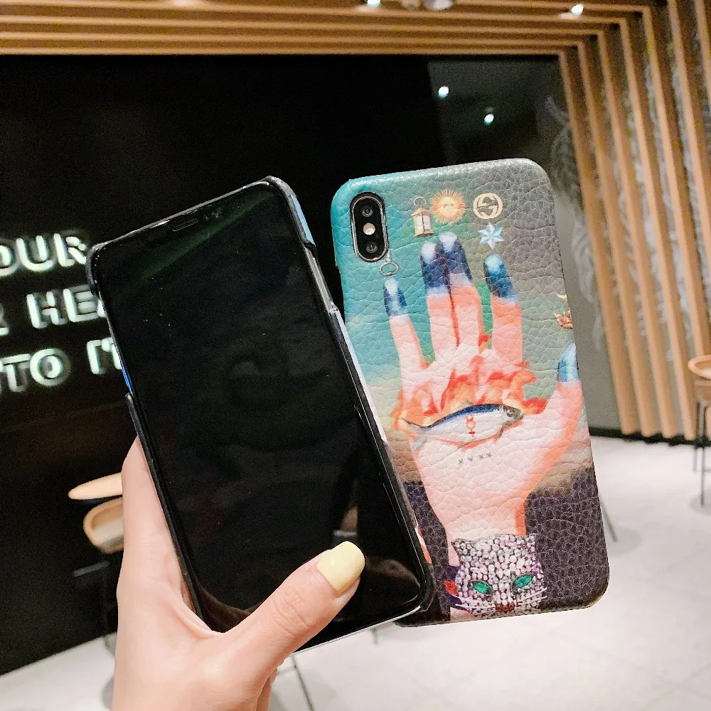 Модный брендовый чехол для iPhone X 8 Plus 6 6 S 7 Plus XR Xsmax роскошный классический ретро Goya полупакет жесткий чехол для телефона Funda