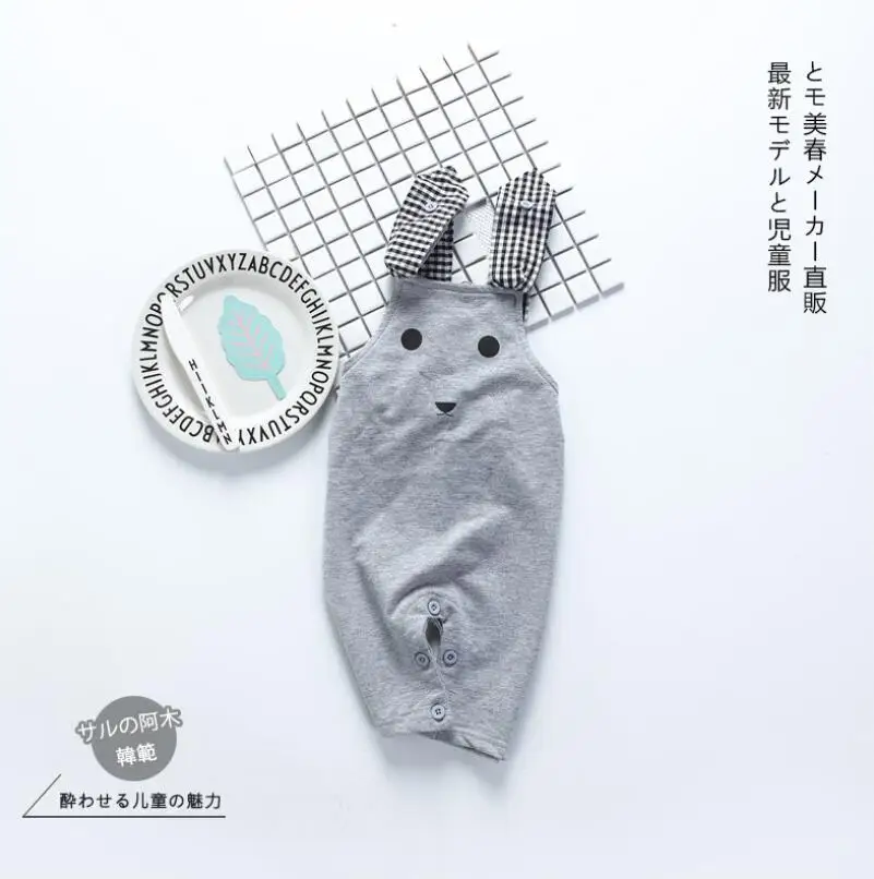 Новые детские комбинезоны с рисунками из мультфильмов без рукавов кроличьими