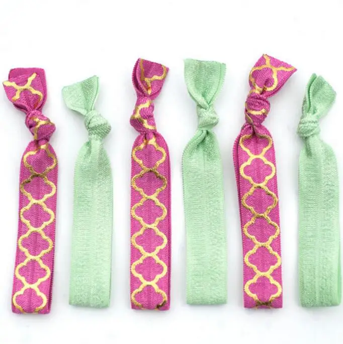 500 шт. металлические Завязки для волос с принтом|hair ties|tie hairhair free shipping |