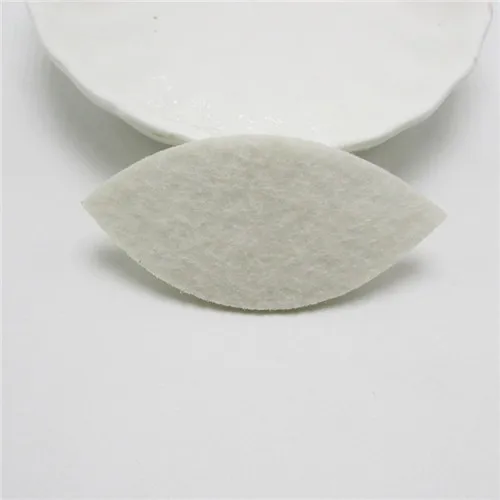 white 50 Pcs Ear Shape Felt Fabric DIY Crafts for Kids Handmade Felt Garland Flowers Animals toy Hair Clips Headwear Decor Accessories - Цвет: white
