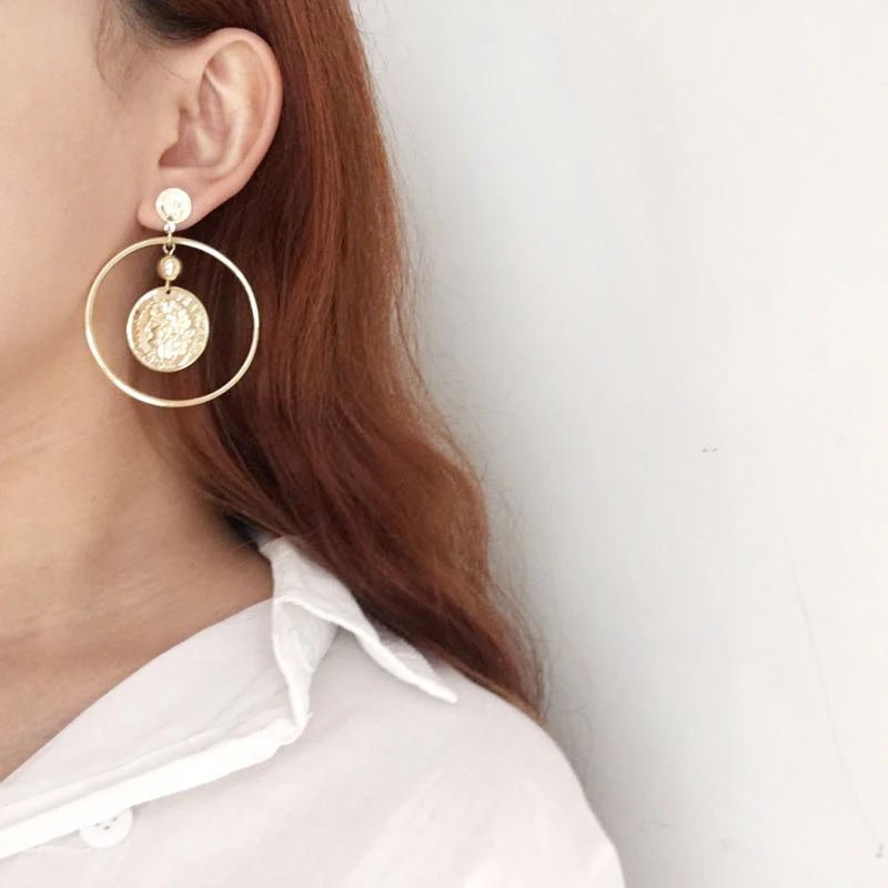 B57 Retro Vintage lace figure Lady Metal Earrings Ear Stud Statement Earring Brincos Rome Wedding | Украшения и аксессуары