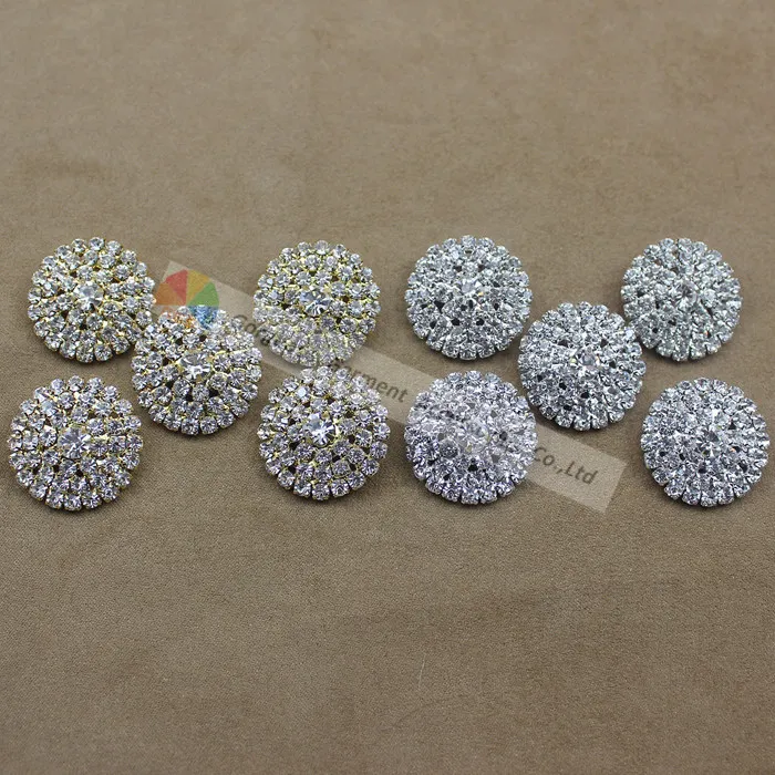 Набор золотистых/серебристых планшетов 20 шт. 25 мм|crystal rhinestone button|rhinestone buttonsbuttons