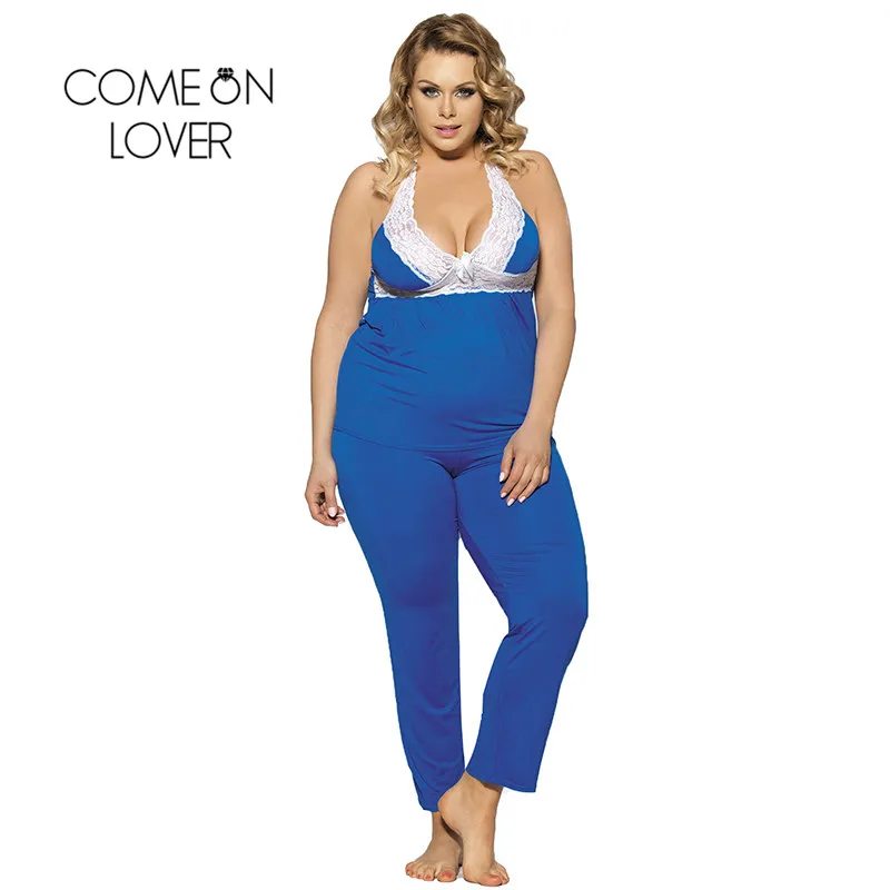 Comeonlover пикантная кружевная Пижама Холтер открытая спина домашняя одежда