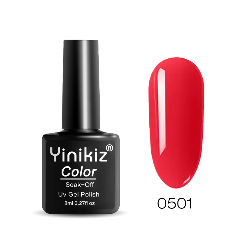 Yinikiz Новое поступление 8 мл винно красная серия цветов Гель лак для ногтей Дизайн - Фото №1