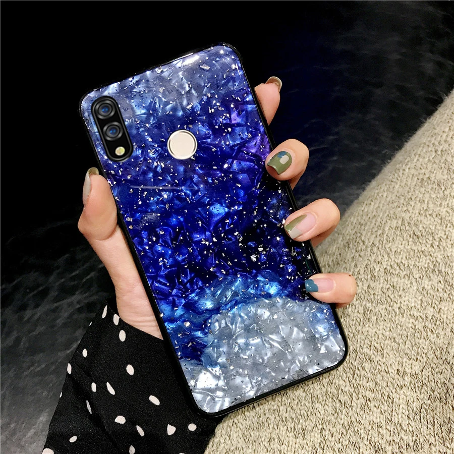 For Huawei Honor 10 V10 8X case glitter powder Gold Foil Marble Back for Mate 20 Pro P30 Soft Silicon phone shell | Мобильные
