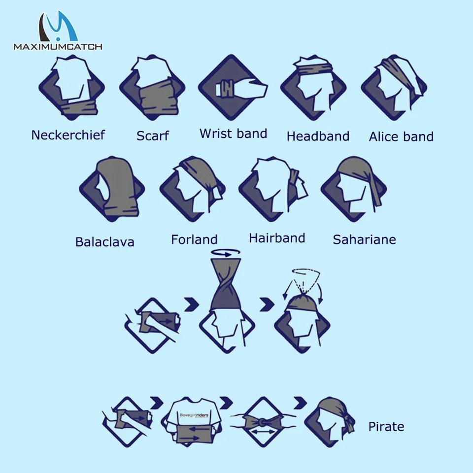 Maximumcatch 8 шт. головной убор для ловли нахлыстом шарф рыболовная головная повязка