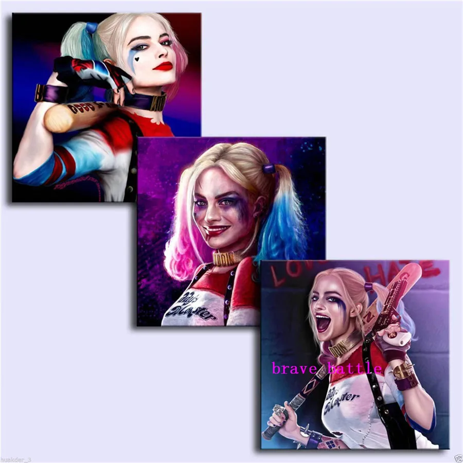 Justice League Harley Quinn 3 предмета холст картина принт гостиная домашний декор