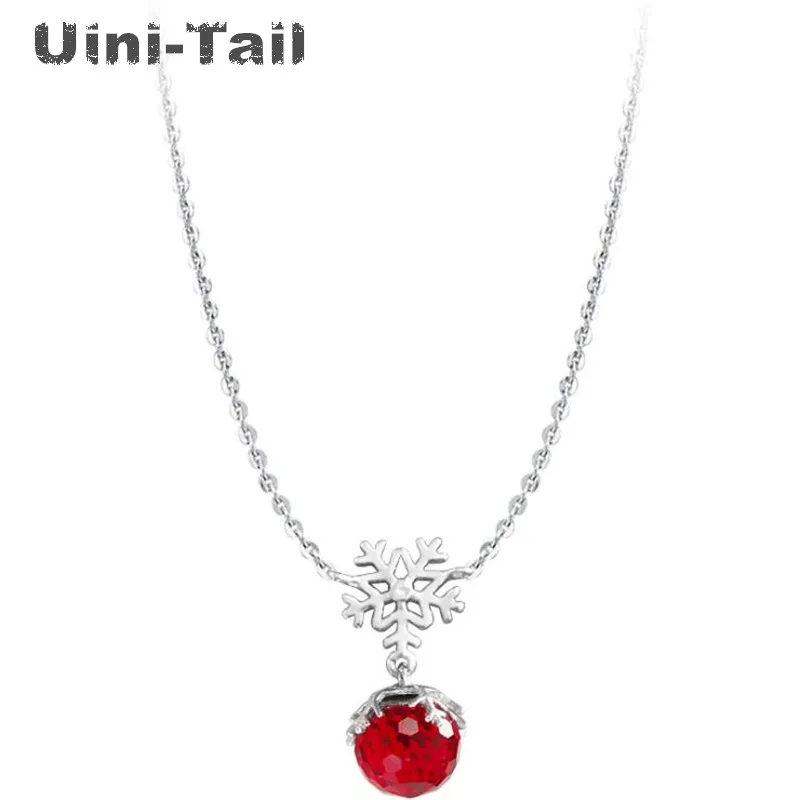 Uini-Tail популярное Новое рождественское ожерелье из стерлингового серебра 925 пробы