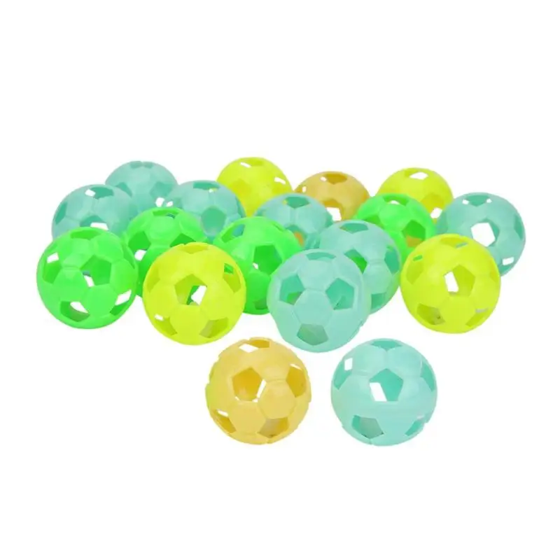 18Pcs 4cm 18 шт./партия пластиковые шарики с колокольчиками для кошек котенок звук погремушка интерактивная игрушка для кошек котенок игрушка для щенка кошки игровые товары - Цвет: 18Pcs 4cm