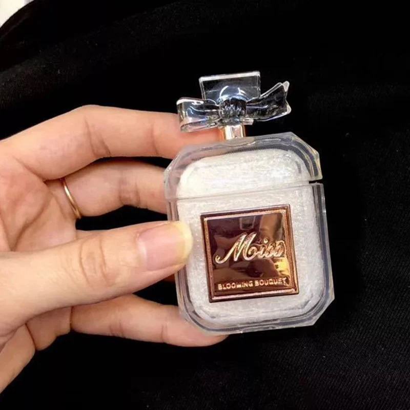 Силиконовый чехол, флакон духов, два цвета, гарнитура для airpods, защитный чехол, роскошный противоударный и прозрачный мягкий чехол из ТПУ