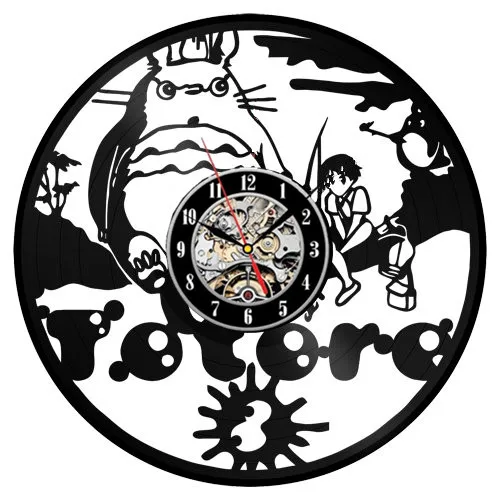 Студия Ghibli totora аниме искусство домашний декор виниловая Запись часы дизайн