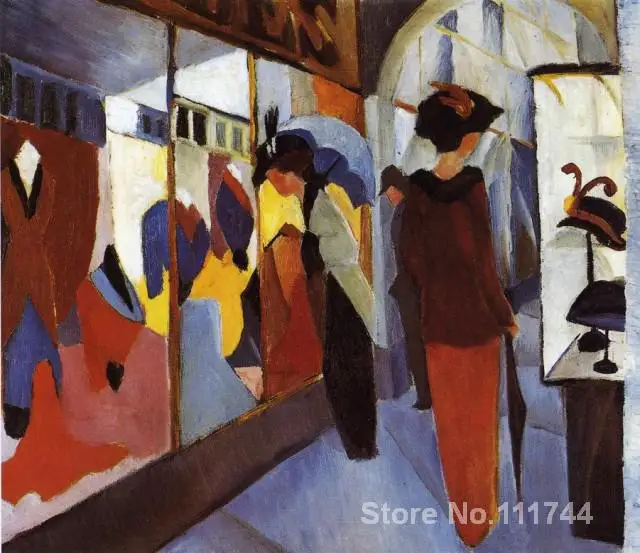

Картина маслом из фото магазин моды by August Macke высокое качество ручная работа
