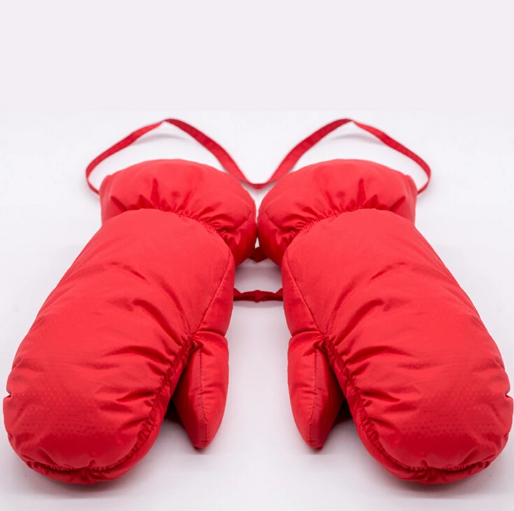 Детские теплые зимние перчатки с наполнением из 100% белого утиного пуха "Brand New", водонепроницаемые, с плотным флисом для лыжных прогулок мальчиков и девочек.