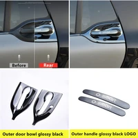 for smart 453 fortwo stainless steel outer door bowl and handle protective sticker car styling car accessories car decoration