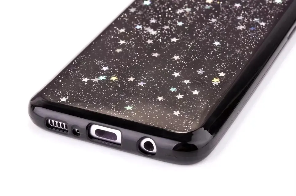Блестящая Звезда для galaxy S8 s8 + Мягкий ТПУ чехол Любовь блеск задняя крышка Samsung Galaxy