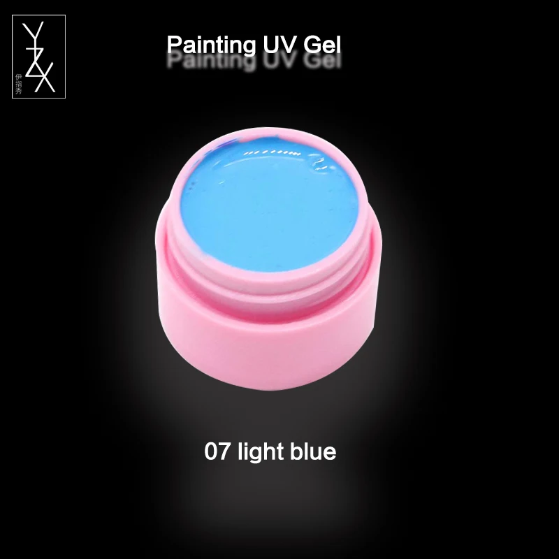 Color 07 Lt. blue YiZhiXiu 1 шт. микро резная живопись УФ гель для ногтей Рисование чернил Freehand скульптура свитер дизайн акриловые ногти маникюр отмачивается - Цвет: Color 07 Lt. blue