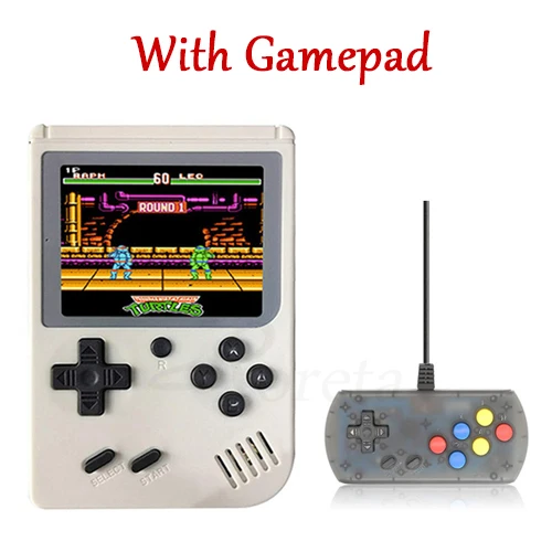 white with gamepad Roreta игровая консоль 8 бит Ретро встроенные 168 классические игры мини карманный портативный игровой плеер детский Ностальгический игровой плеер - Цвет: white with gamepad