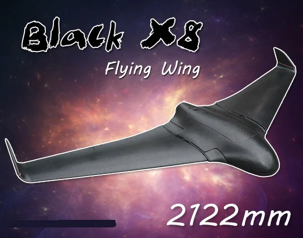 

New Arrival 2 Meters 2122mm Skywalker Black x-8 FPV EPO Large Flying Wing Airplane Latest Version X8 RC Plane Remote Control Toy