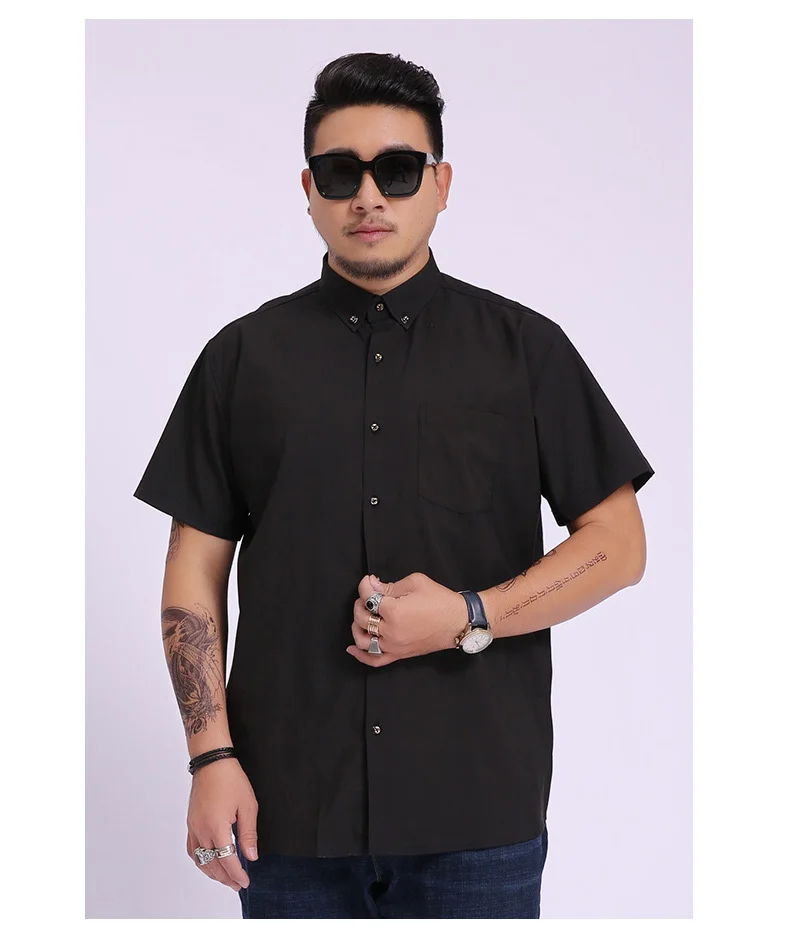Плюс Размеры 10xl 9xl 8xl 6xl 5xl 4xl Для мужчин рубашка короткий рукав Slim Fit Мужская одежда рубашки мужской одежды социальных Повседневное рубашки для Для мужчин