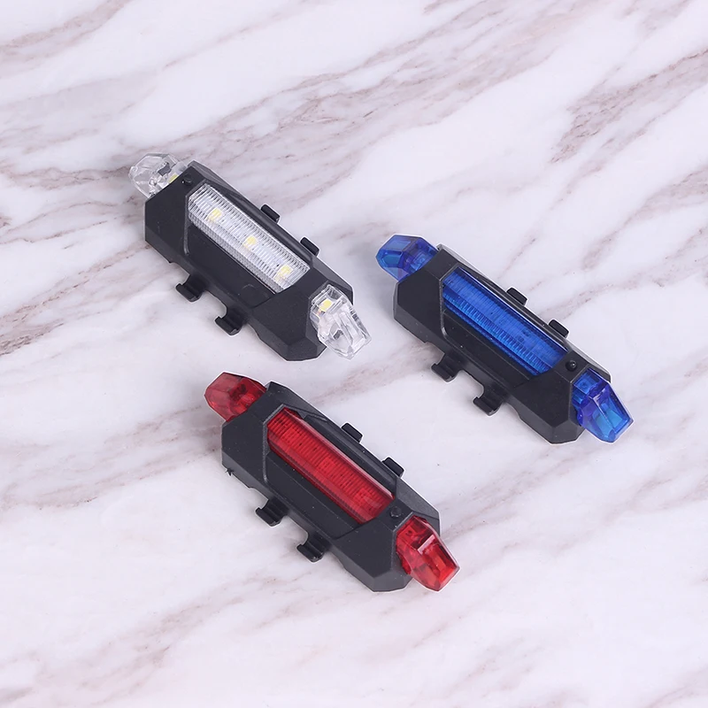 Светодиодный задний фонарь зарядка через USB предупреждающий для велосипеда