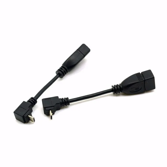 2 шт. 90 градусов вверх и вниз прямой угол Micro USB Тип B к разъем OTG кабель для планшета