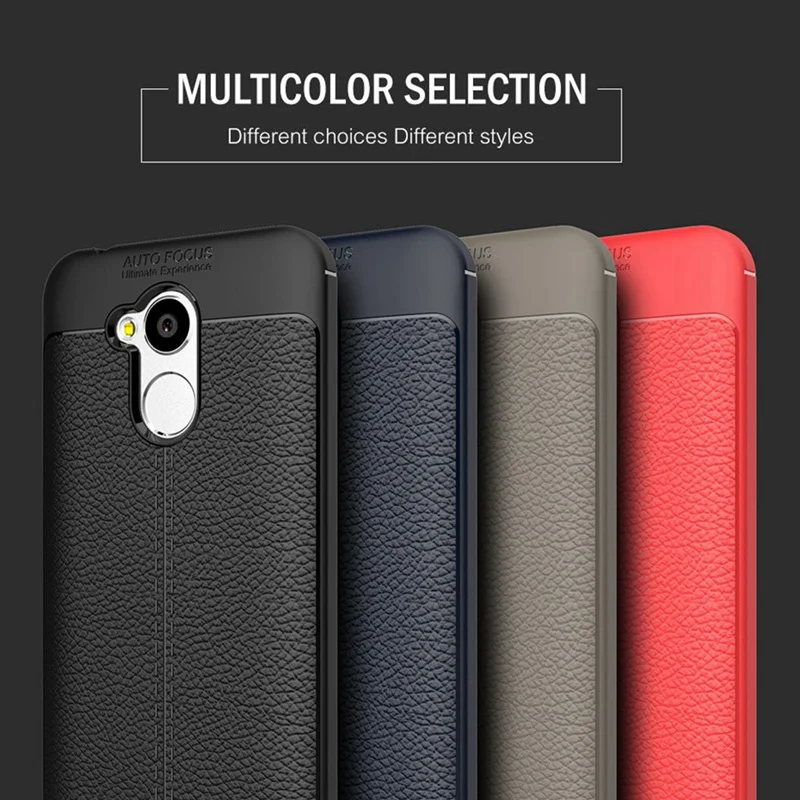 Reaoom Phone Case for Huawei Honor 6A Vintage Litchi Leather Soft TPU Shell Business Cover Capa Funda |