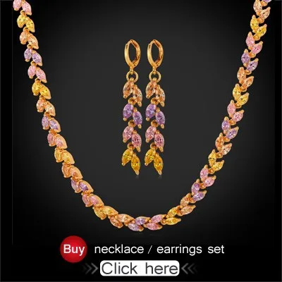 Длинные Серьги желтого золота Цвет AAA+ циркон милые цветочные Винтаж Jewelry Для женщин Мода Кристалл Висячие серьги e5235