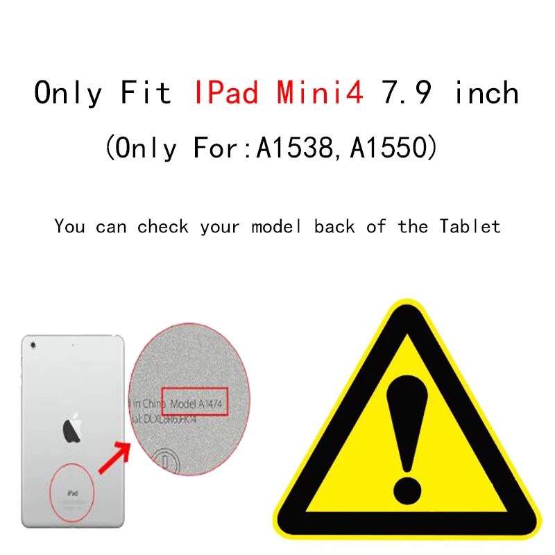 Флип Smart Cover для iPad mini 4 ультра тонкий кожаный чехол ПУ + силиконовый Apple Tablet Дело