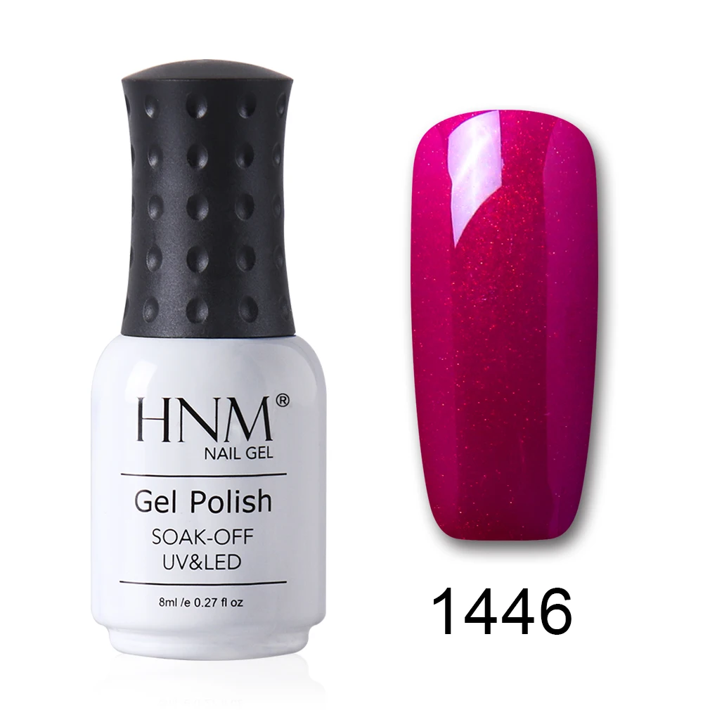 1446 HNM 199 цветов Гель-лак для ногтей Светодиодный УФ-гель для ногтей замочить от ногтей Гель-лак блеск 8 мл Черный Белый Красный Гибридный гвоздь Гель-лак - Цвет: 1446