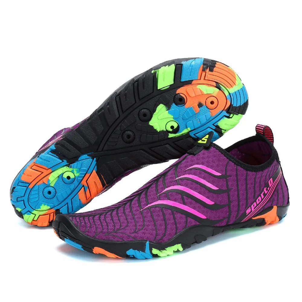 Voovix Men Women water shoes adult anti-skid Beach Shoes outdoor Sports Breathable Aqua Unisex Summer Rubber sneakers | Спорт и