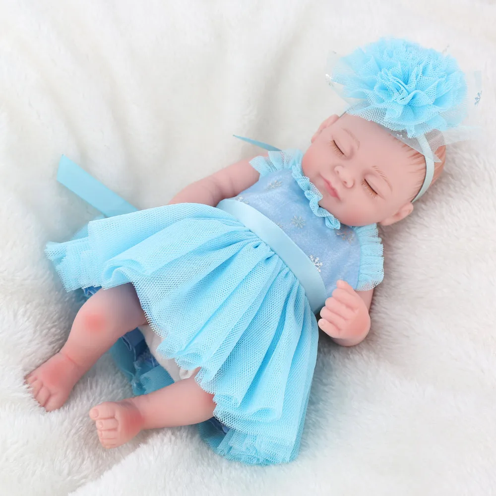 Girl 4 NPKDOLL Пупс куклы реборн игрушки реалистичные силиконовые игрушки для ванной для девочек кукла для сна девочка для новорожденных детей Рождественский подарок 10 дюймов - Цвет: Girl 4