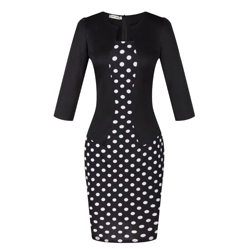 Весеннее платье, винтажное, офисное, Vestidos Renda, топы, карандаш, женская одежда, сексуальное, облегающее, для работы, одежда, вечерние, женское платье - Цвет: Style Six
