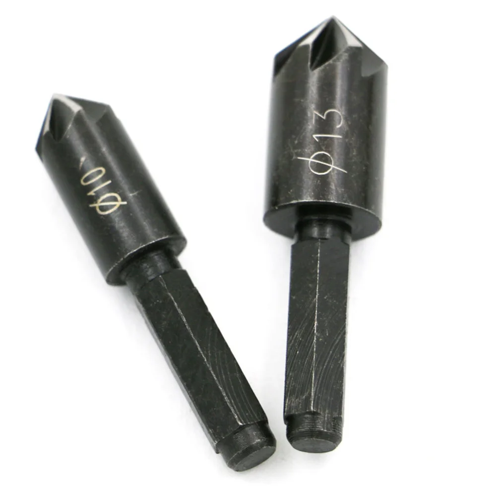 2 Pieces Seven-edged Chamfer Cutter Hole Drill Bits Woodworking Holes Drilling Positioning Chamfered Knife Edge Grinder | Инструменты