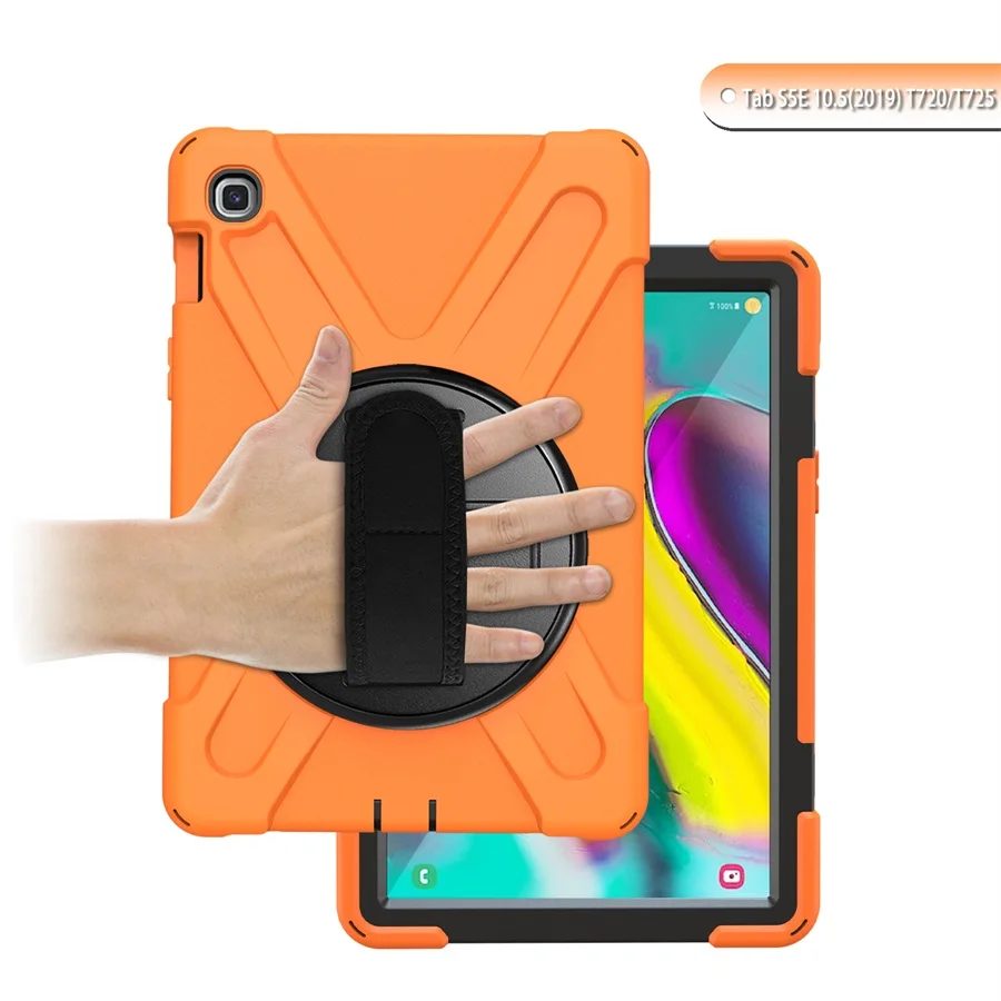 Orange Kickstand Для Galaxy Tab S5e 10,5 дюймов чехол, противоскользящий ударопрочный чехол для samsung Galaxy Tab S5e 10,5 SM-720 SM-725 - Цвет: Orange Kickstand