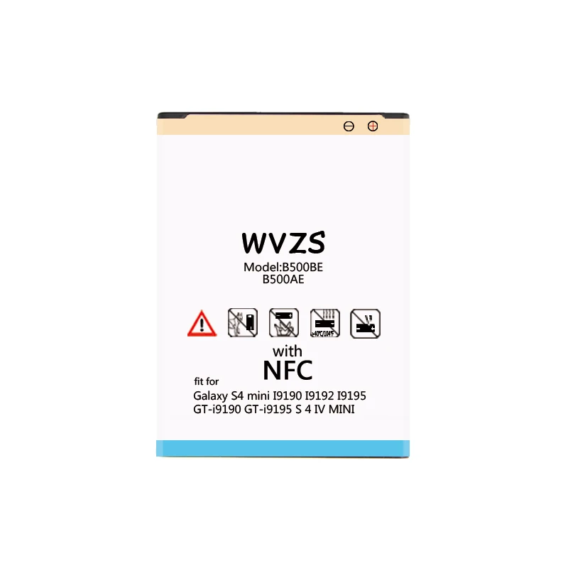Wvzs 2860mAh литий-ионный аккумулятор B500BE B500AE для samsung Galaxy S4 mini I9190 I9192 I9195 GT-i9190 GT-i9195 S 4 IV
