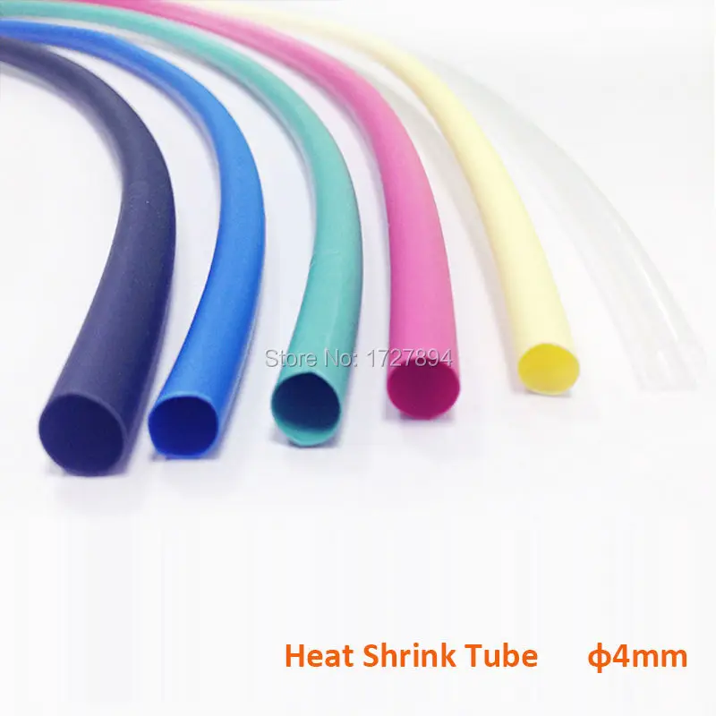 

10m/lot Black/Red/Yellow/Blue/Green 1KV Heat shrink tube Tubing 4mm Insulation Sleeving Tube