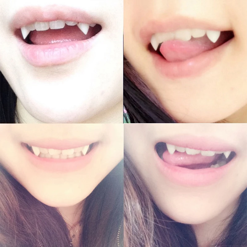 Забавное платье клоуна Зубы вампира Хэллоуин партии зубные протезы реквизит