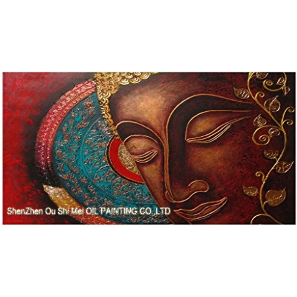 Ручной работы современная картина с изображением Будды для украшения комнаты