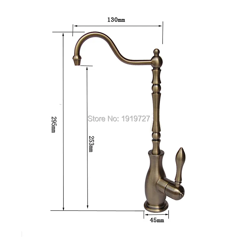 Новинка 100% латунь античная бронза Стандартный рычаг сенсорный Flo короткий