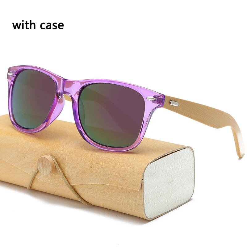 1501with case C10 17 цветов, деревянные солнцезащитные очки, солнцезащитные очки, солнцезащитные очки с Чехол квадратный Для женщин для Для женщин мужчин для вождения, зеркальные солнцезащитные очки ретро Gafas de sol - Lenses Color: 1501with case C10