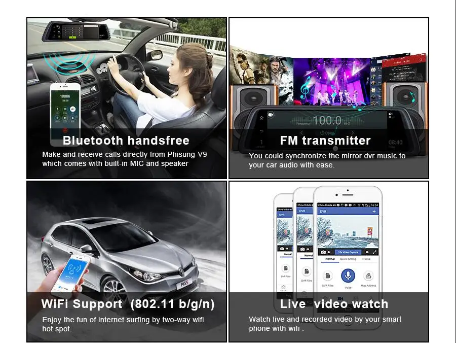 QUIDUX 10 дюймов 4G Android Автомобильное зеркало заднего вида DVR gps ADAS wifi камера заднего вида рекордер видеорегистратор с смарт-часы/ремешок бесплатно