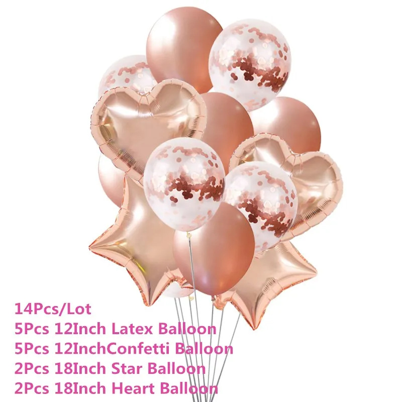 Chicinlife розовое золото для взрослых 21/30th День рождения номер воздушный шар