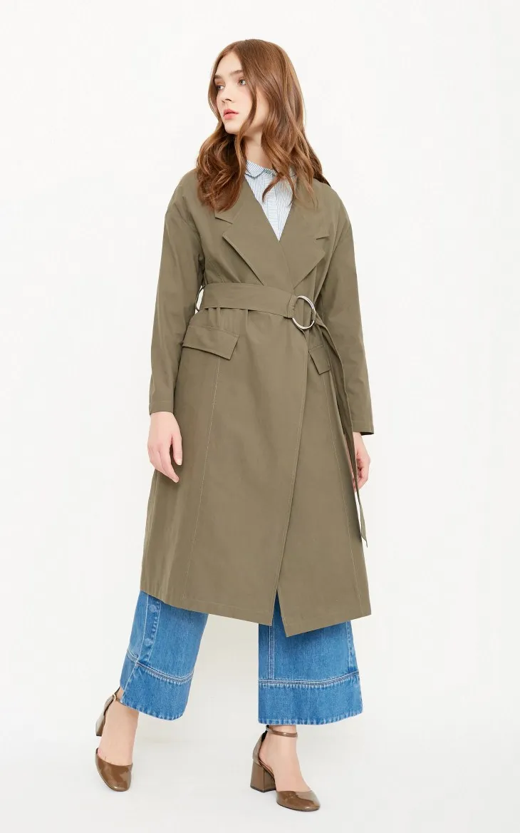 Vero Moda OL стиль с короткими рукавами чистый Женский штормовка пальто | 318121501