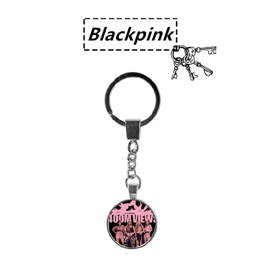 Blackpink Kpop красный бархат черный розовый милый металлический брелок Seventeen брелок для ключей Wanna One Monsta X модная сумка Подвеска Шарм - Цвет: Blackpink