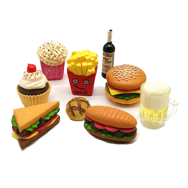 3 шт. миниатюрные снэки в стиле гамбургера|Статуэтки и миниатюры| |