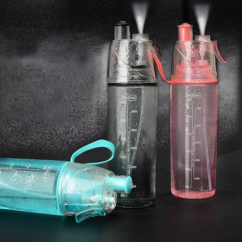 Creative 600ML Plastic Sports Spray Water Bottle Straw For Outdoor Bicycle Cycling Gym Drinking Bottles Drinkware | Дом и сад