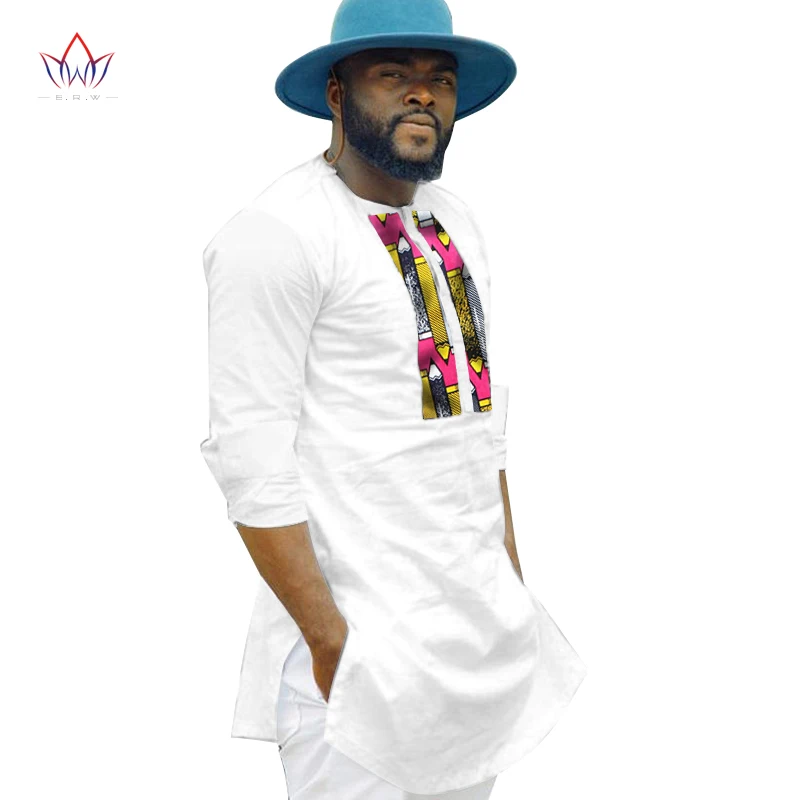 Традиционная африканская одежда для мужчин, рубашка с принтом, свадебная традиционная мужская одежда с длинным рукавом, африканская ткань Дашики размера плюс 4xl WYN361